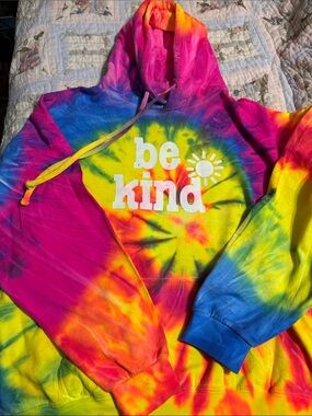 Be Kind Tie-Dye Hoodie - Multicolor